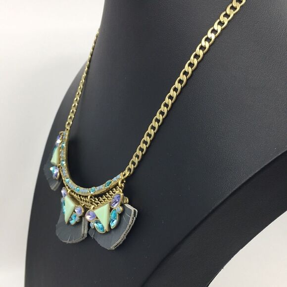 Silpada Posy Fringe Brass Crystal Necklace NWT - Picture 5 of 15